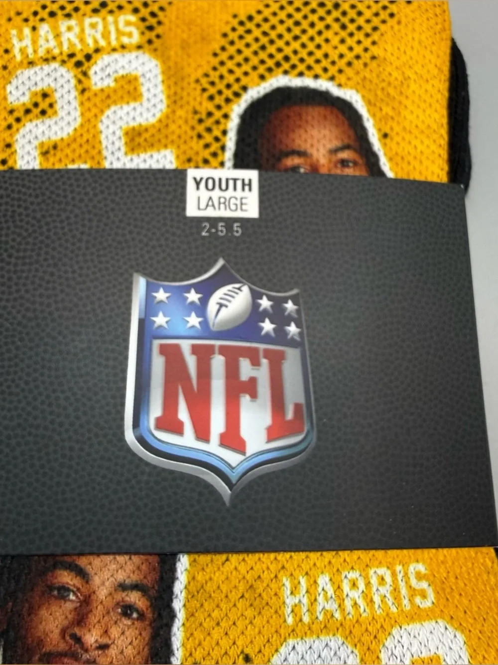 NFL Yellow 'Harris 22' Youth Socks Size Large